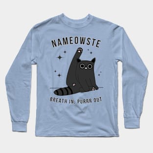 Nameowste Cat Yoga Funny Long Sleeve T-Shirt